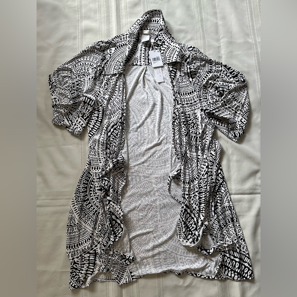 La Blanca Black and White Printed Mini Dress - Picture 11 of 14